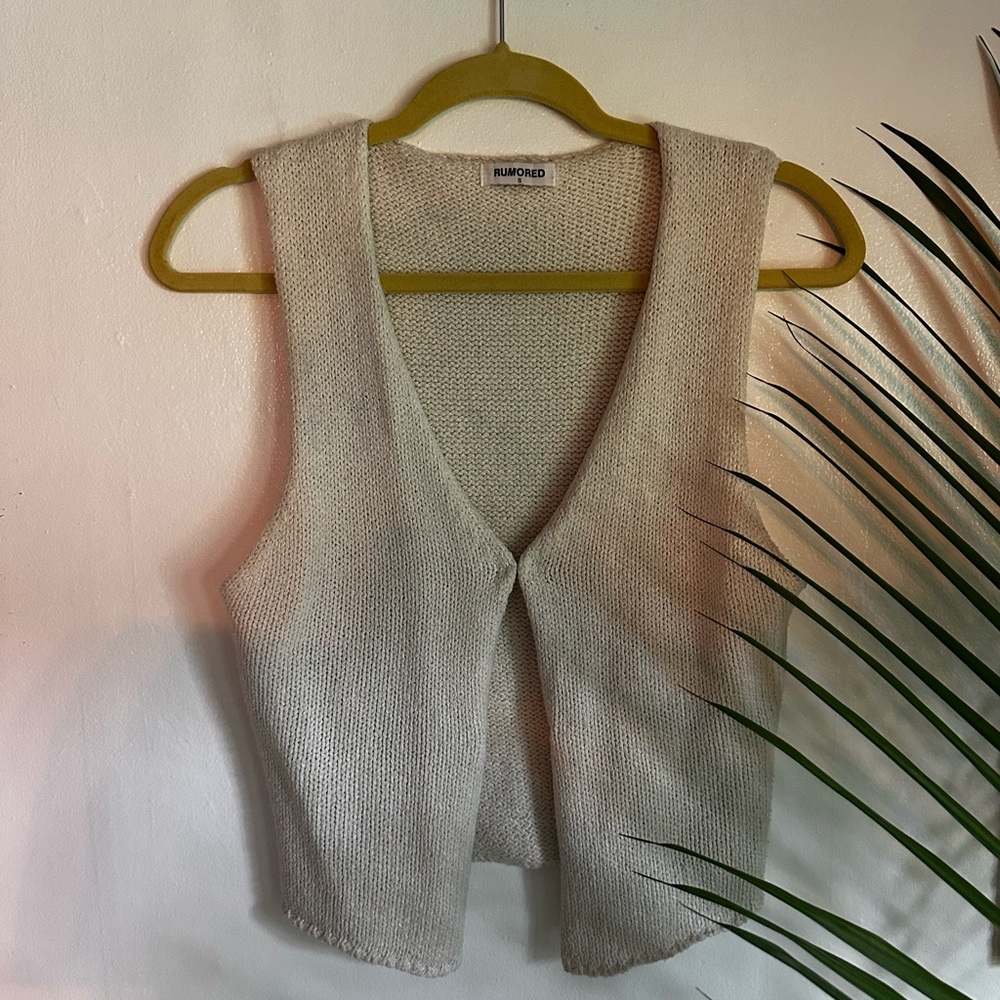Rumored Cream Women's Sweater Vest